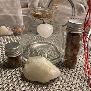 Small vase with crystals